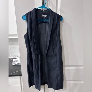 Tristan Navy Open-Front Vest Women’s Size 8
